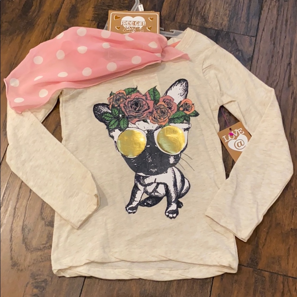 Love @ First Sight LS Dog Shirt With Scarf
